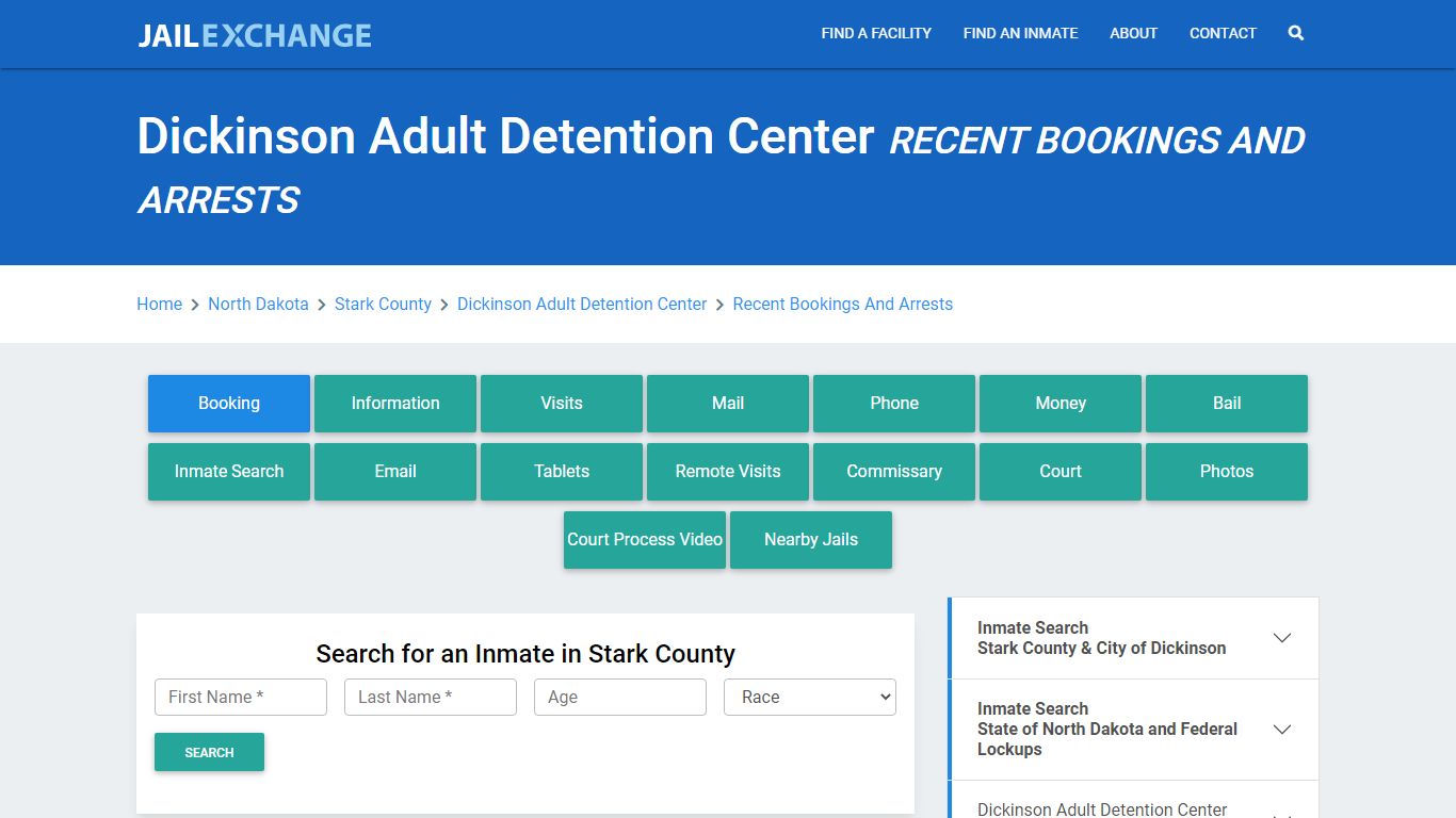 Dickinson Adult Detention Center Recent Bookings And Arrests