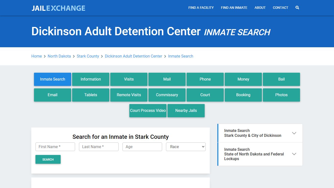 Dickinson Adult Detention Center Inmate Search - Jail Exchange